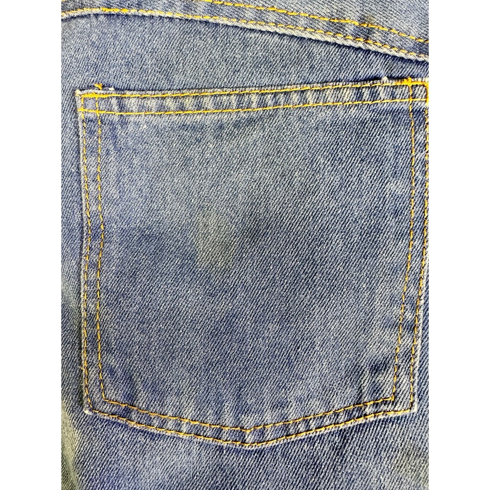 Unique One-Of-A-Kind Backside Two Pocket Denim Blue Jean Fun 17x17 Throw Pillow - Thumbnail 4