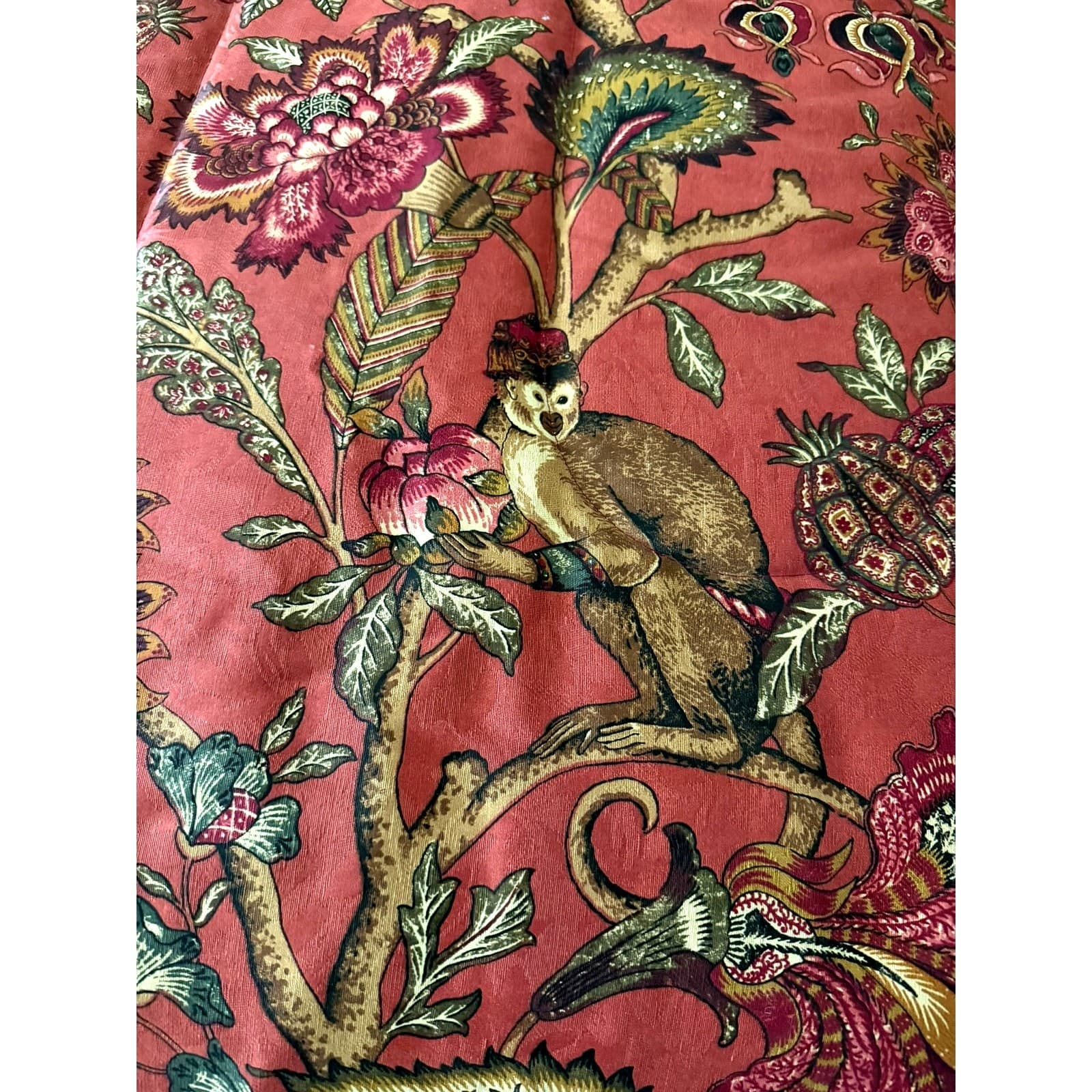 Raymond Waites 2003 Studio King Comforter Monkey Tropical Botanical Floral 4-PCS - Thumbnail 2