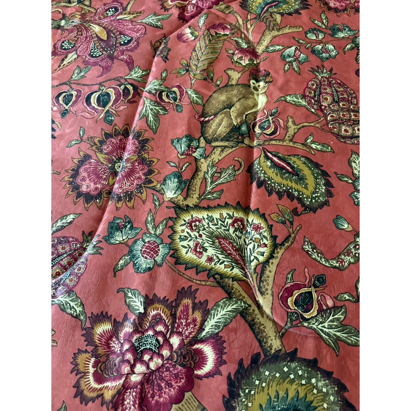 Raymond Waites 2003 Studio King Comforter Monkey Tropical Botanical Floral 4-PCS - Thumbnail 4
