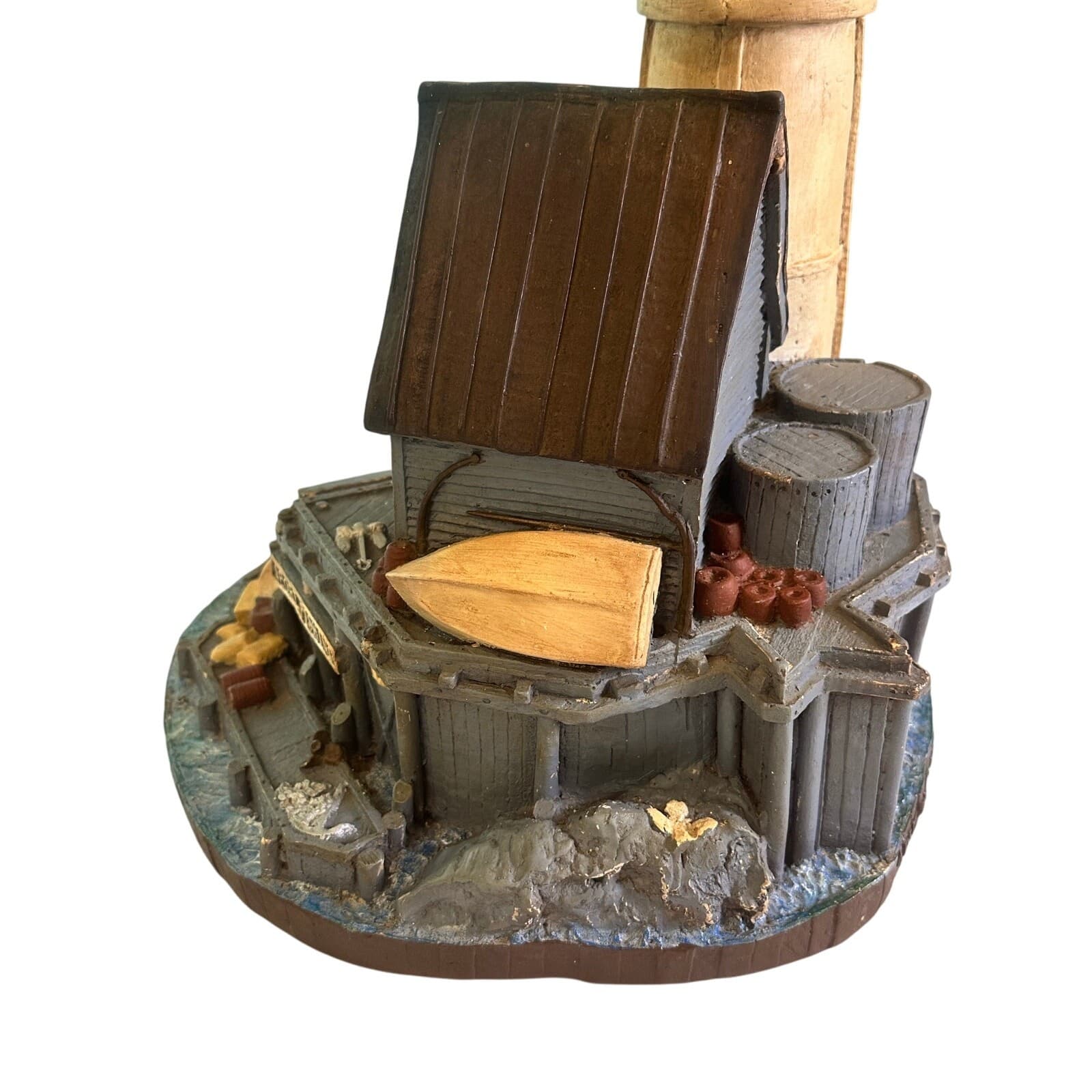 APSIT Brothers 1978 Garretts Landing Boat House Lighthouse Lamp Vintage - Thumbnail 9