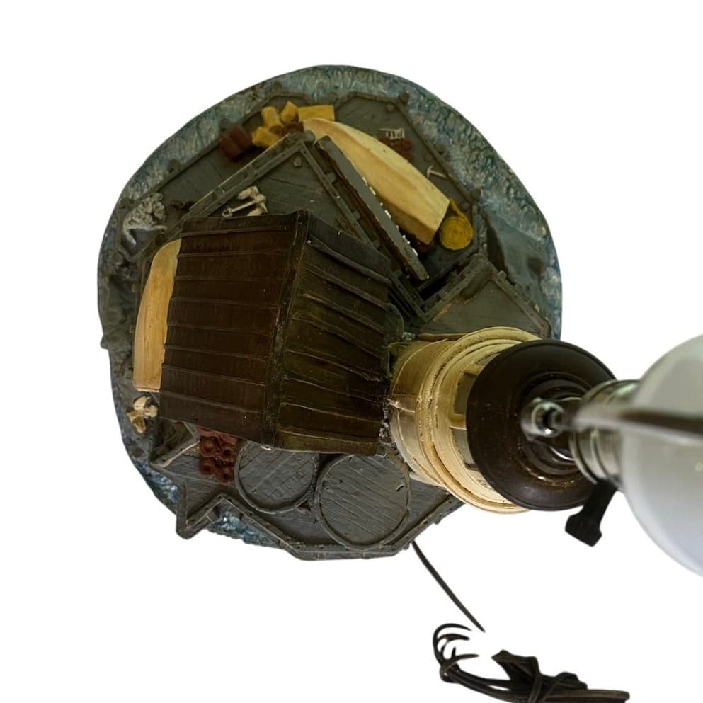 APSIT Brothers 1978 Garretts Landing Boat House Lighthouse Lamp Vintage - Thumbnail 10