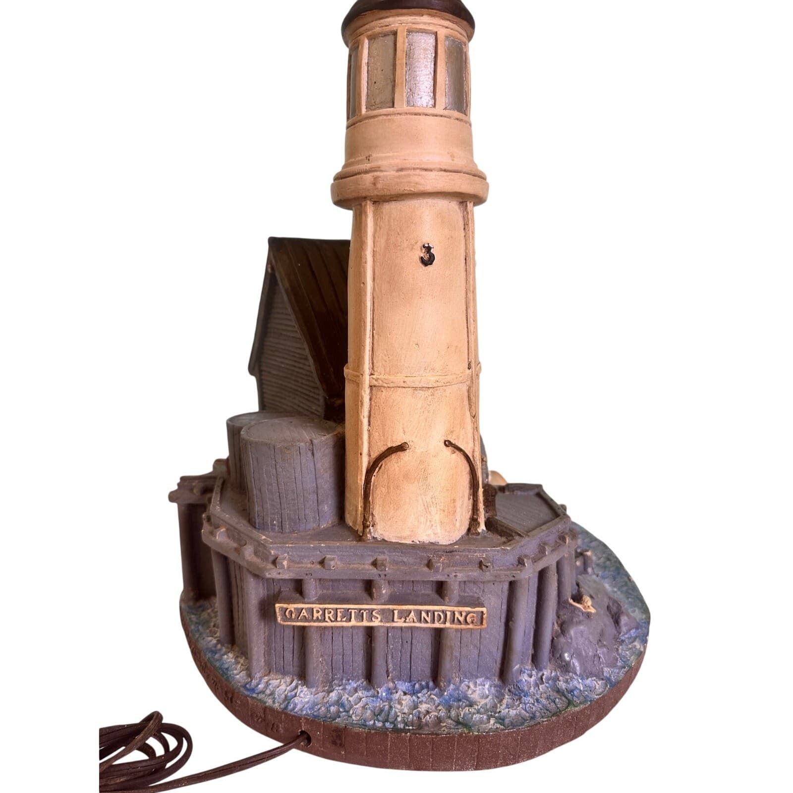 APSIT Brothers 1978 Garretts Landing Boat House Lighthouse Lamp Vintage - Thumbnail 6