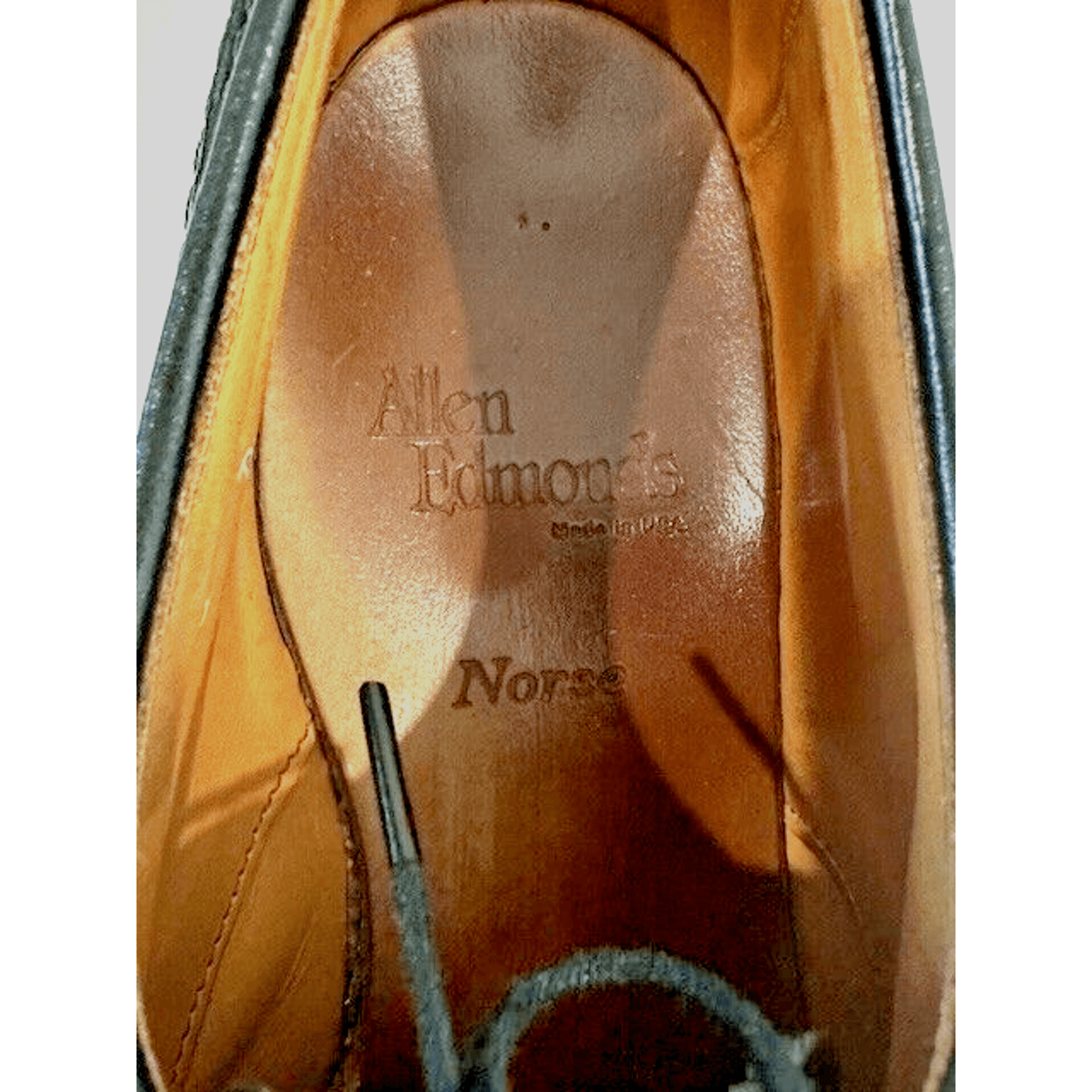 Allen Edmonds Norse 25673 Men's Black Leather Dress Shoes-Size 8D - Thumbnail 8
