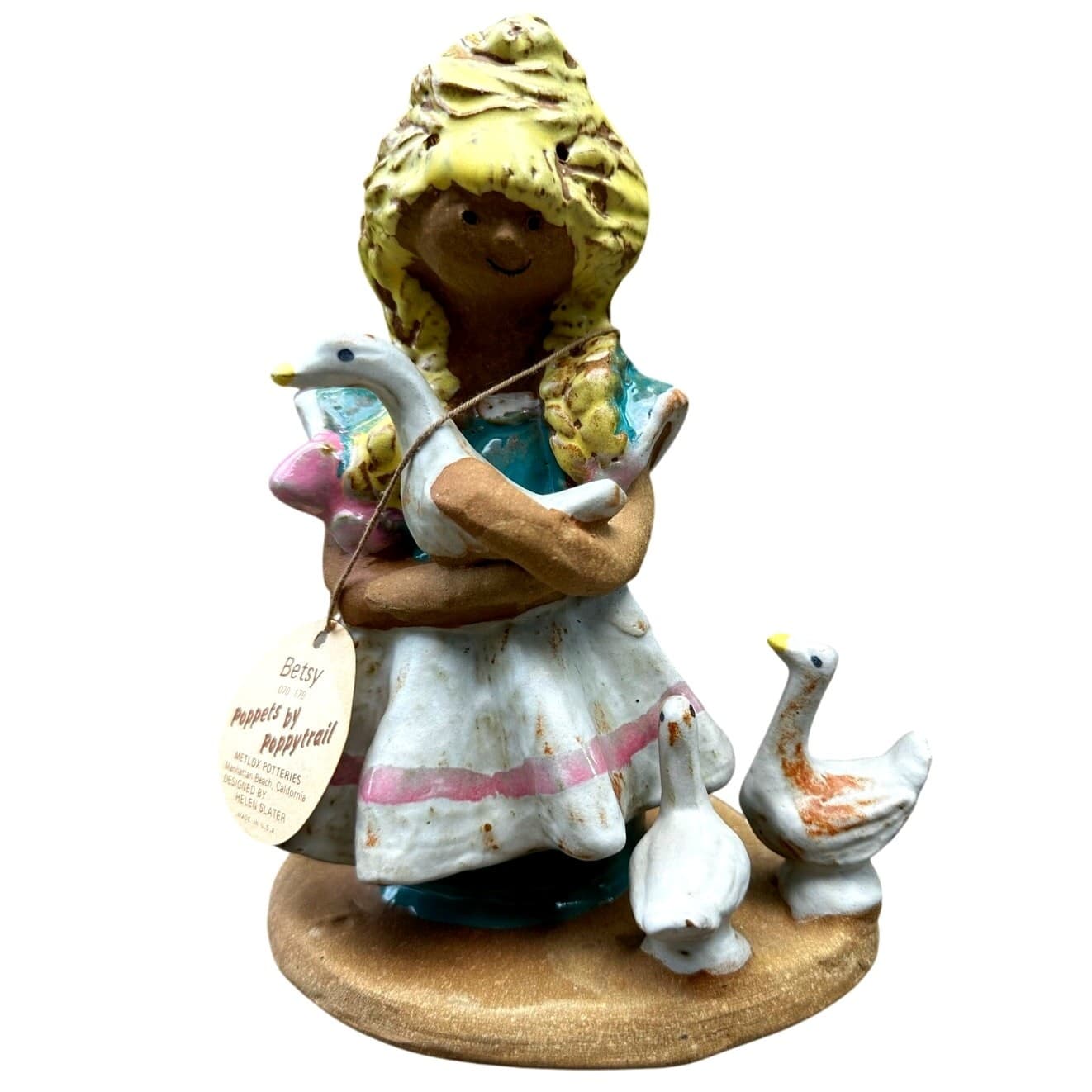 'Betsy the Goose Girl' from Poppets by Poppytrail, Helen Slater Metlox Pottery - Thumbnail 3