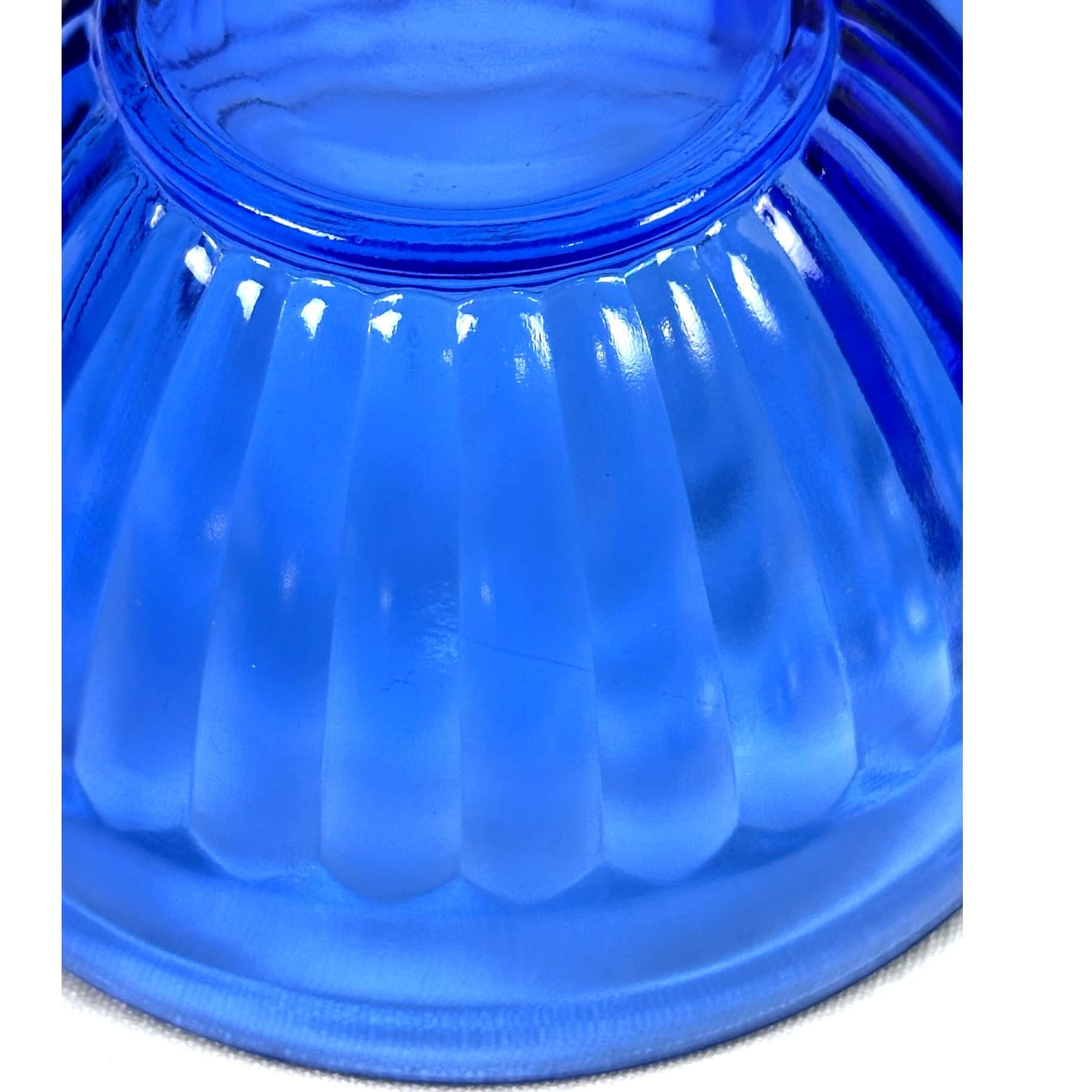 Hazel Atlas Moderntone Cobalt Blue 7-PC Cup and Saucer Trio plus Dinner Plate! - Thumbnail 4