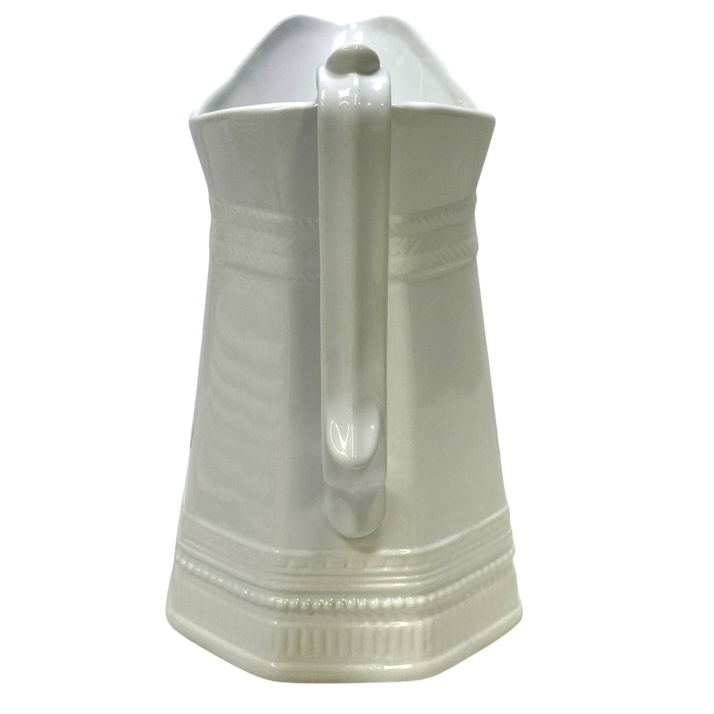 'Chantilly White Graphic' Studio Nova Embossed 9" Serving Pitcher - Thumbnail 2