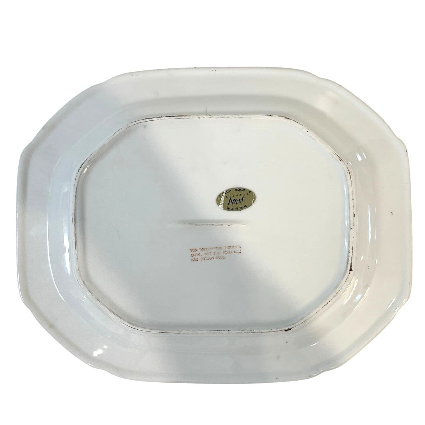 Majolica Acqua Fa Cedra Raised Relief Lemon Flower Leaves Large Platter - Thumbnail 7