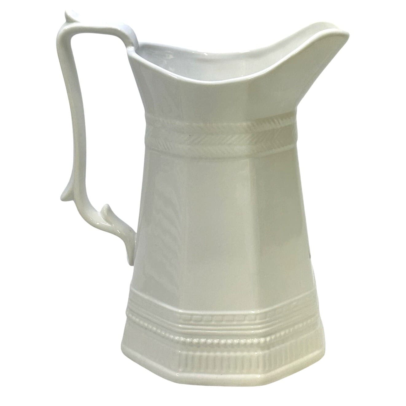 'Chantilly White Graphic' Studio Nova Embossed 9" Serving Pitcher - Thumbnail 3