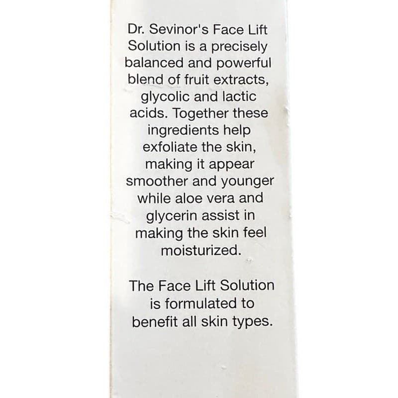 Dr. Sevinor Skincare Solutions 'Face Lift Solution' (4oz) Tightens Firms-SEALED - Thumbnail 2