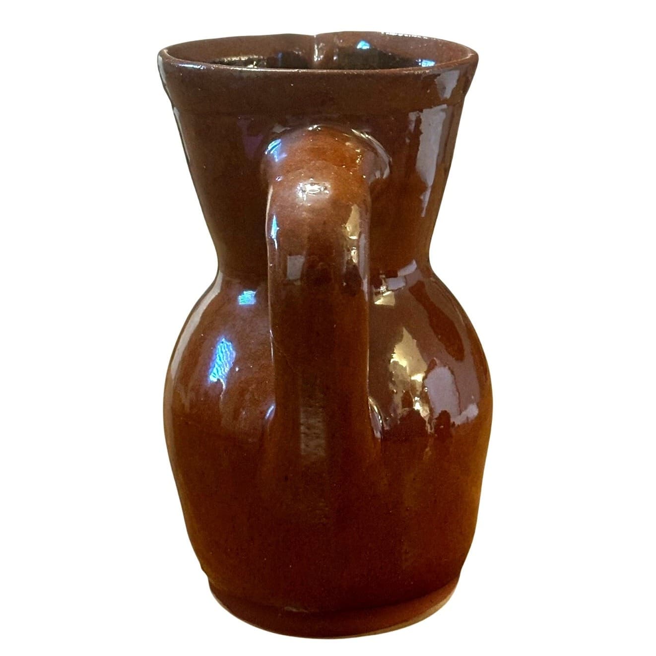 Meson del Champinon Madrid 8" Two Tone Glazed Pottery Sangria Pitcher Spain - Thumbnail 3