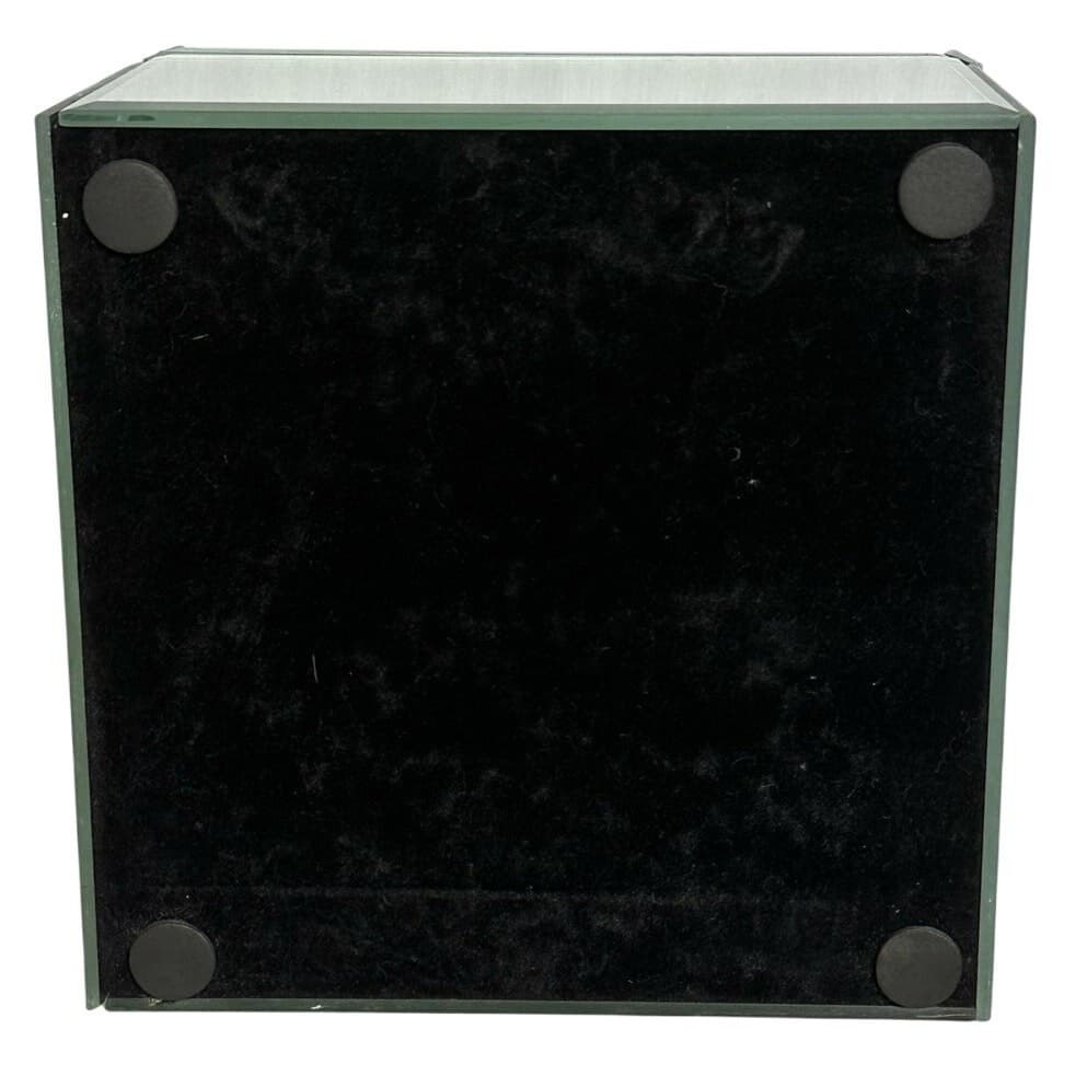 Mirrored Beveled Trinket Jewelry Box Sparkling Rhinestone Top-Velvet Lined - Thumbnail 7