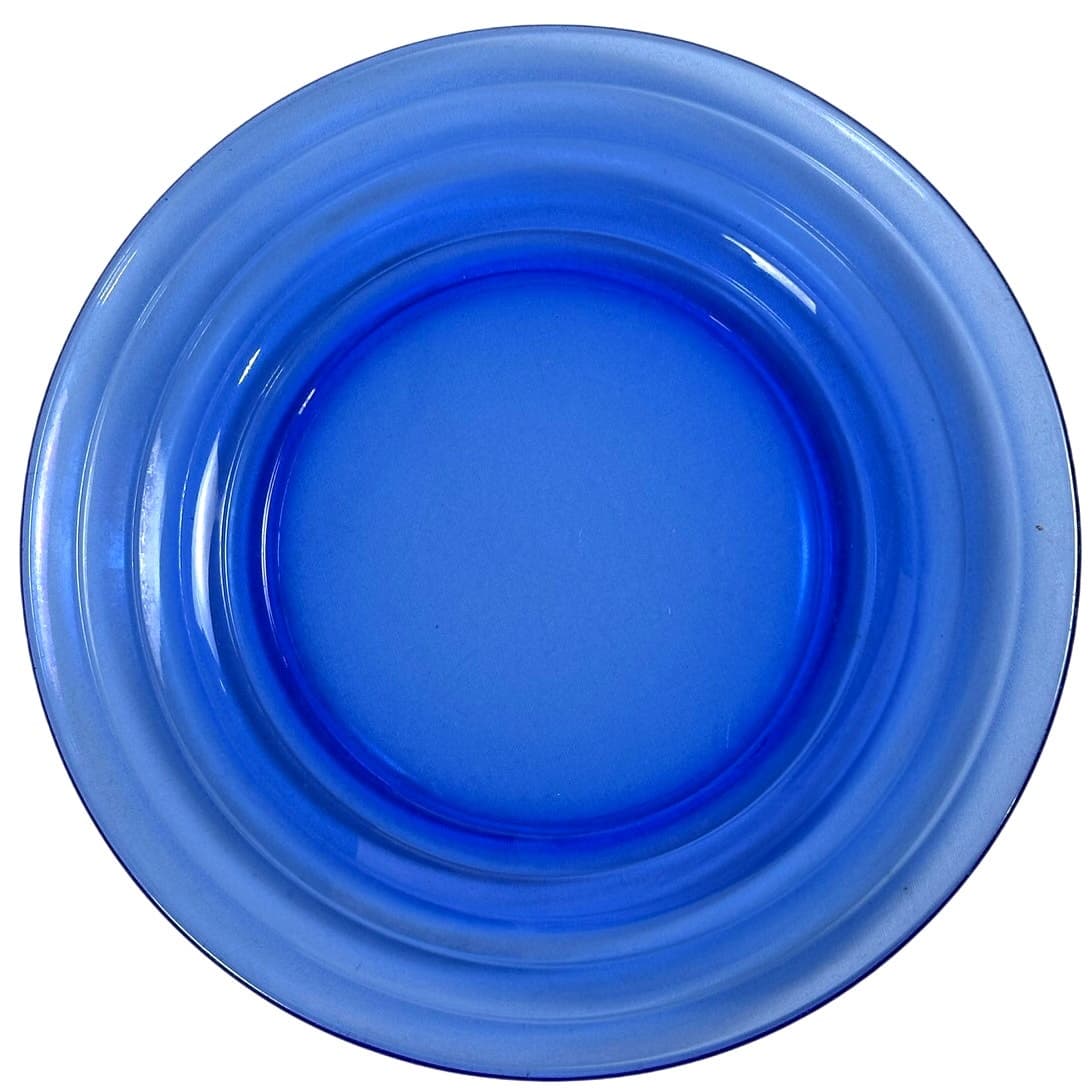 Hazel Atlas Moderntone Cobalt Blue 7-PC Cup and Saucer Trio plus Dinner Plate! - Thumbnail 7