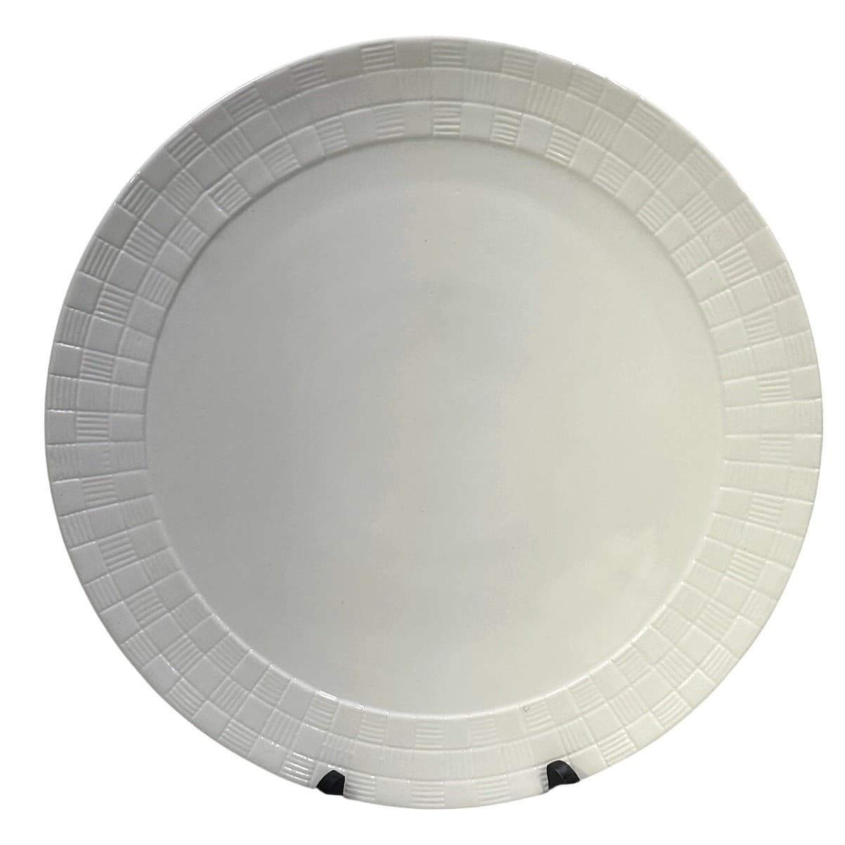 Chantilly White Graphic Studio Nova Embossed 13" Large Round Serving Platter