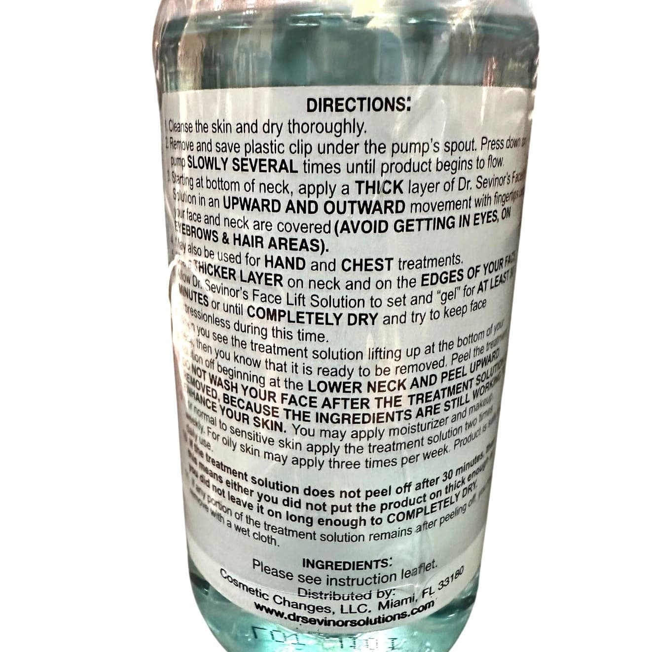 Dr. Sevinor Skincare Solutions 'Face Lift Solution' (4oz) Tightens Firms-SEALED - Thumbnail 4