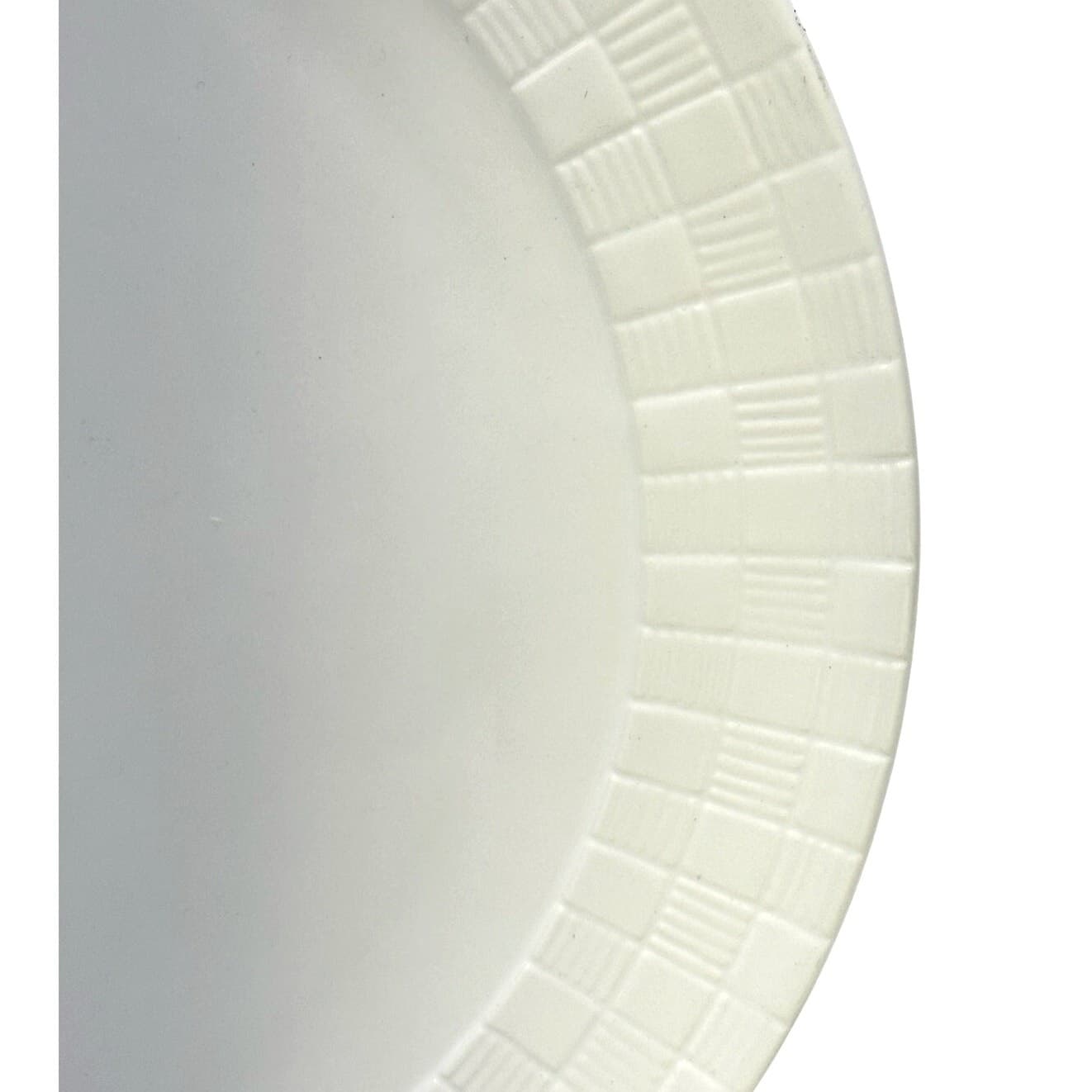 Chantilly White Graphic Studio Nova Embossed 13" Large Round Serving Platter - Thumbnail 3