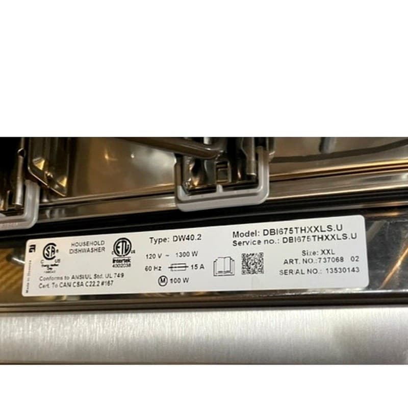 ASKO Dishwasher 3rd Rack Cutlery Tray OEM DBI675THXXLS.U Gray Silverware Rack - Thumbnail 2