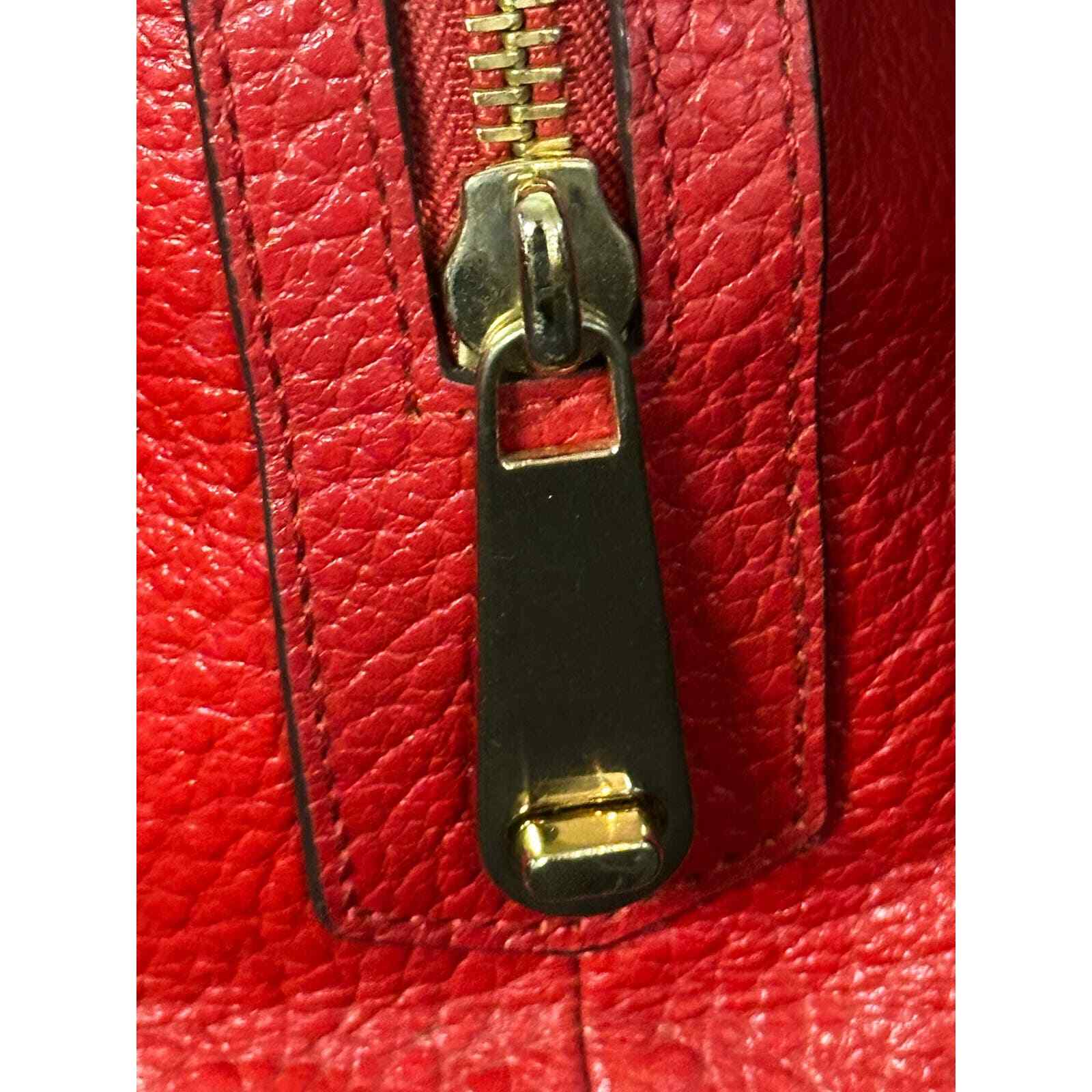 Michael Kors SMYTHE Dome Pebble Leather Satchel Shoulder Bag Chili 30T5GSOS3E - Thumbnail 3