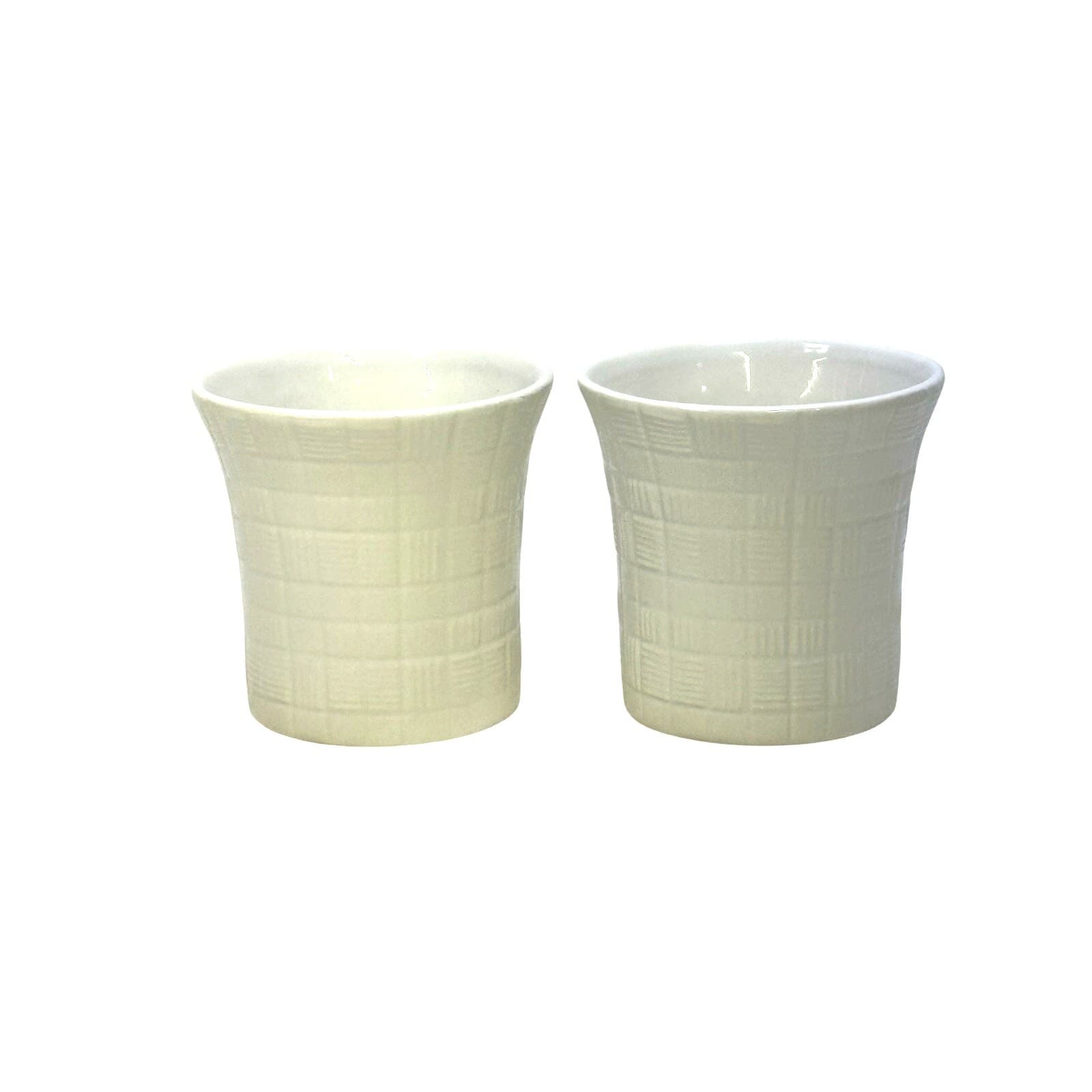 Chantilly White Graphic Studio Nova Embossed Coffee Mugs-Set of 2 - Thumbnail 2