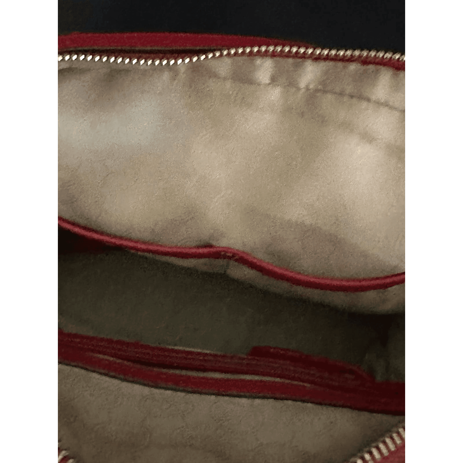 Michael Kors SMYTHE Dome Pebble Leather Satchel Shoulder Bag Chili 30T5GSOS3E - Thumbnail 10
