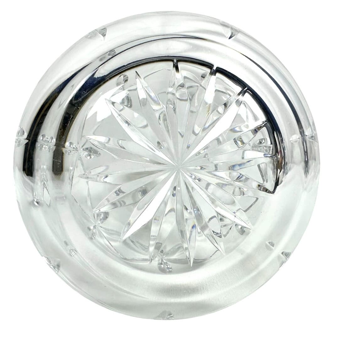 Heavy Clear Lead Crystal Decanter Ground Glass Stopper-Excellent! - Thumbnail 8