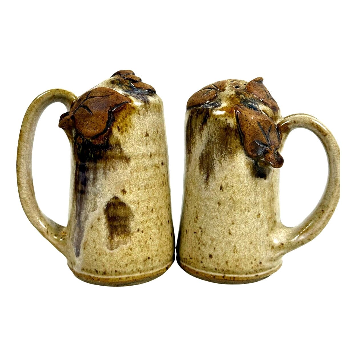 Durango Pottery Donna Rowe Signed Vintage 3D Pottery Salt and Pepper Shaker Set- - Thumbnail 3