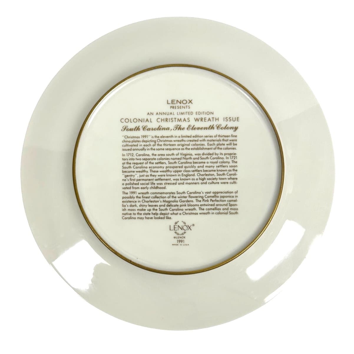 Lenox Limited Edition 1991 and 1992 Colonial Christmas Wreath Issue-Set of 2 - Thumbnail 10