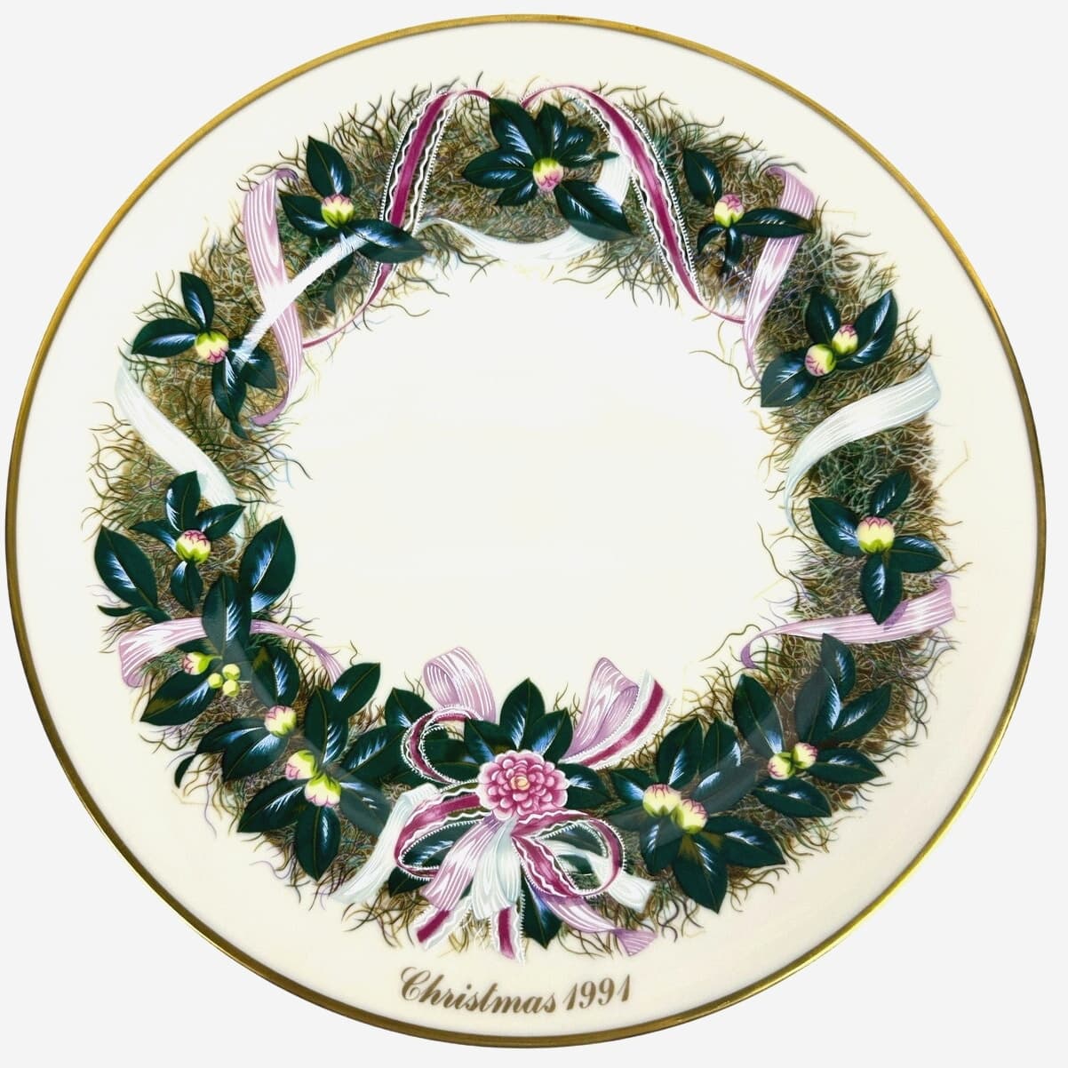 Lenox Limited Edition 1991 and 1992 Colonial Christmas Wreath Issue-Set of 2 - Thumbnail 7
