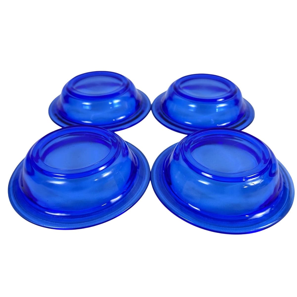 Hazel Atlas Moderntone Cobalt Blue 5" Berry Bowl-Set of 4-Very Rare-Excellent! - Thumbnail 3