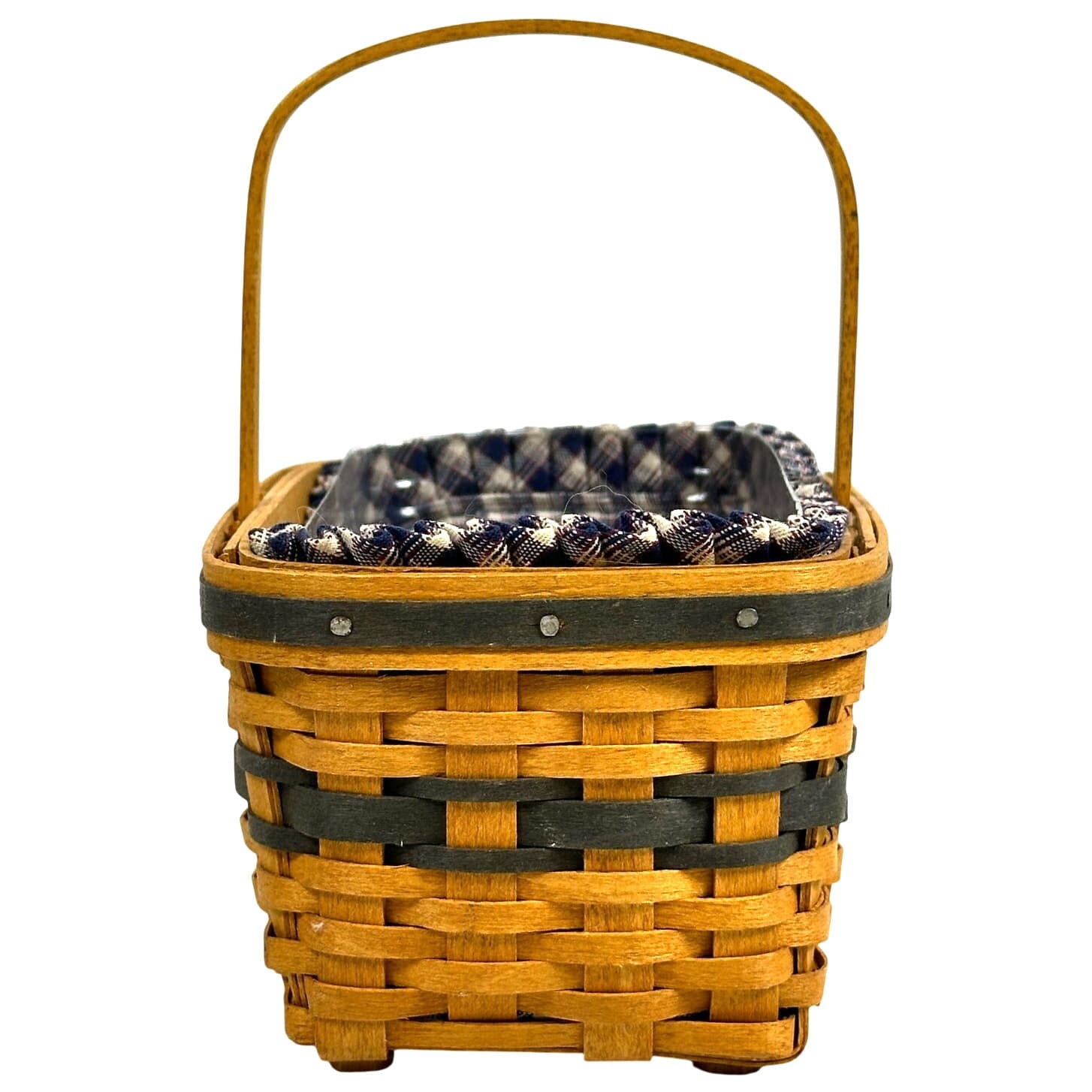 Longaberger 1996 J.W. Collection Miniature Market Basket & Plastic Protector - Thumbnail 6
