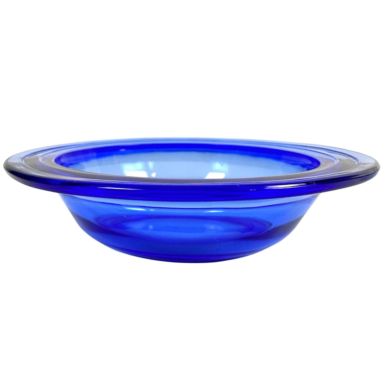 Hazel Atlas Moderntone Cobalt Blue 5" Berry Bowl-Set of 4-Very Rare-Excellent! - Thumbnail 2