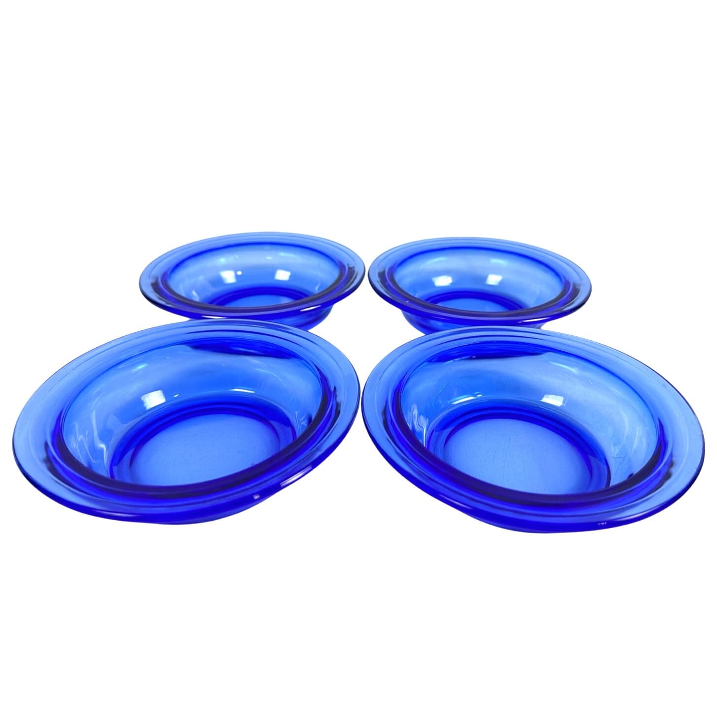 Hazel Atlas Moderntone Cobalt Blue 5" Berry Bowl-Set of 4-Very Rare-Excellent!