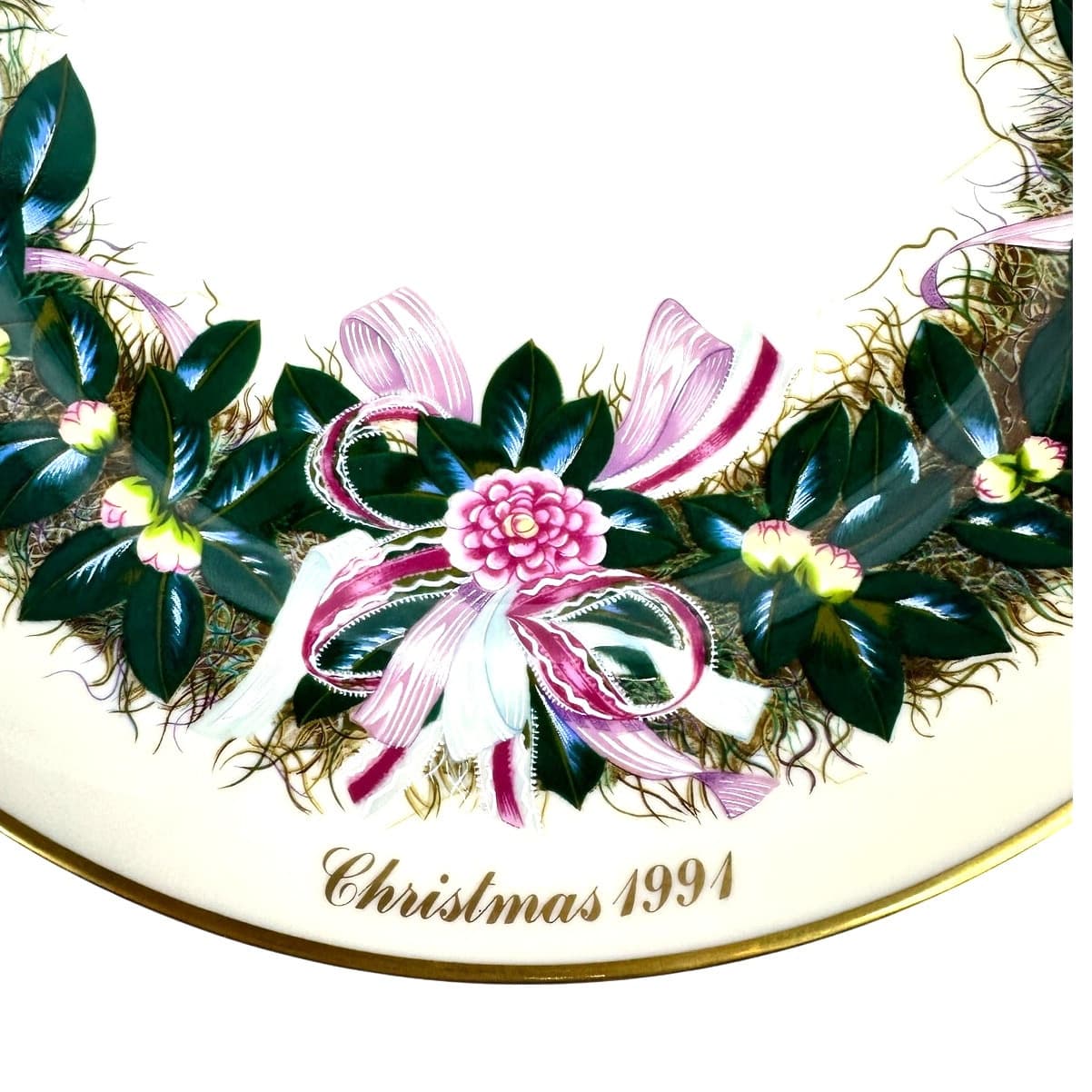 Lenox Limited Edition 1991 and 1992 Colonial Christmas Wreath Issue-Set of 2 - Thumbnail 8