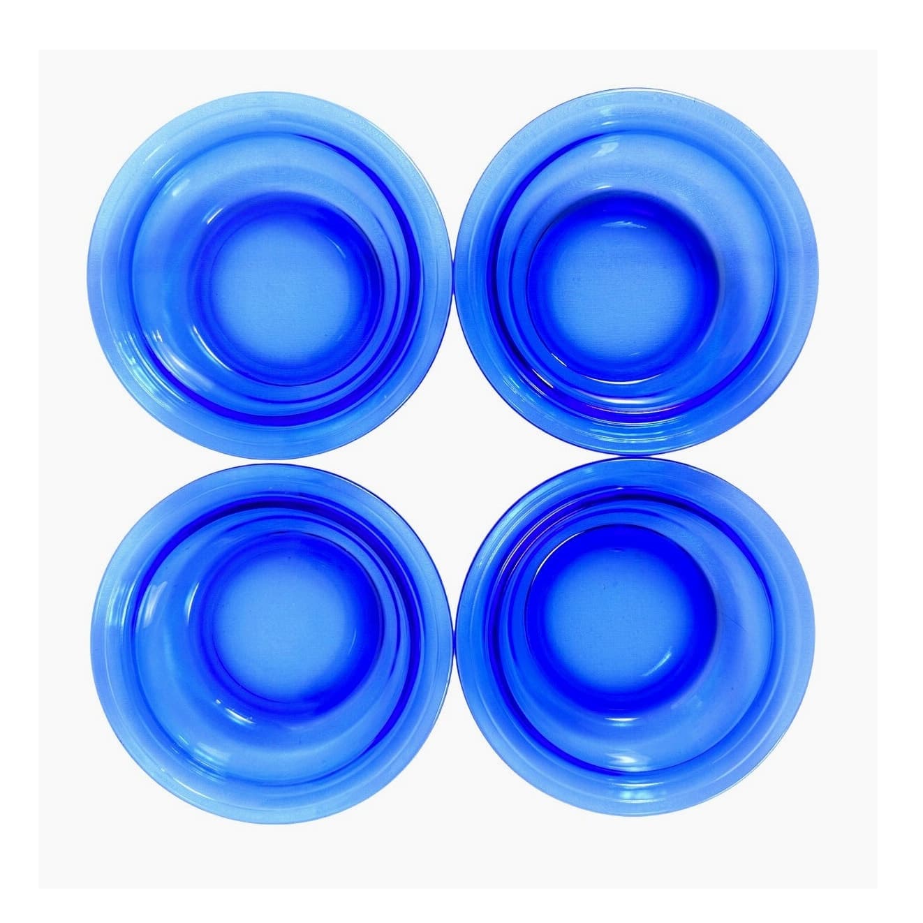 Hazel Atlas Moderntone Cobalt Blue 5" Berry Bowl-Set of 4-Very Rare-Excellent! - Thumbnail 5