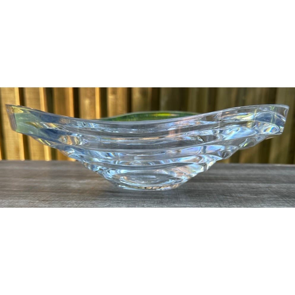 Ricci Casa Collection Caprice Art Deco Modern 24% Lead Crystal Bowl-Slovenia