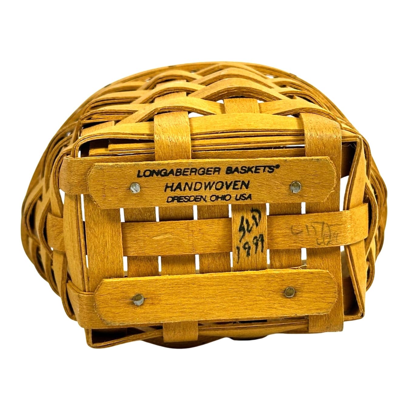 Longaberger 1999 Rare Hanging Oregano Basket with Plastic Protector! - Thumbnail 4