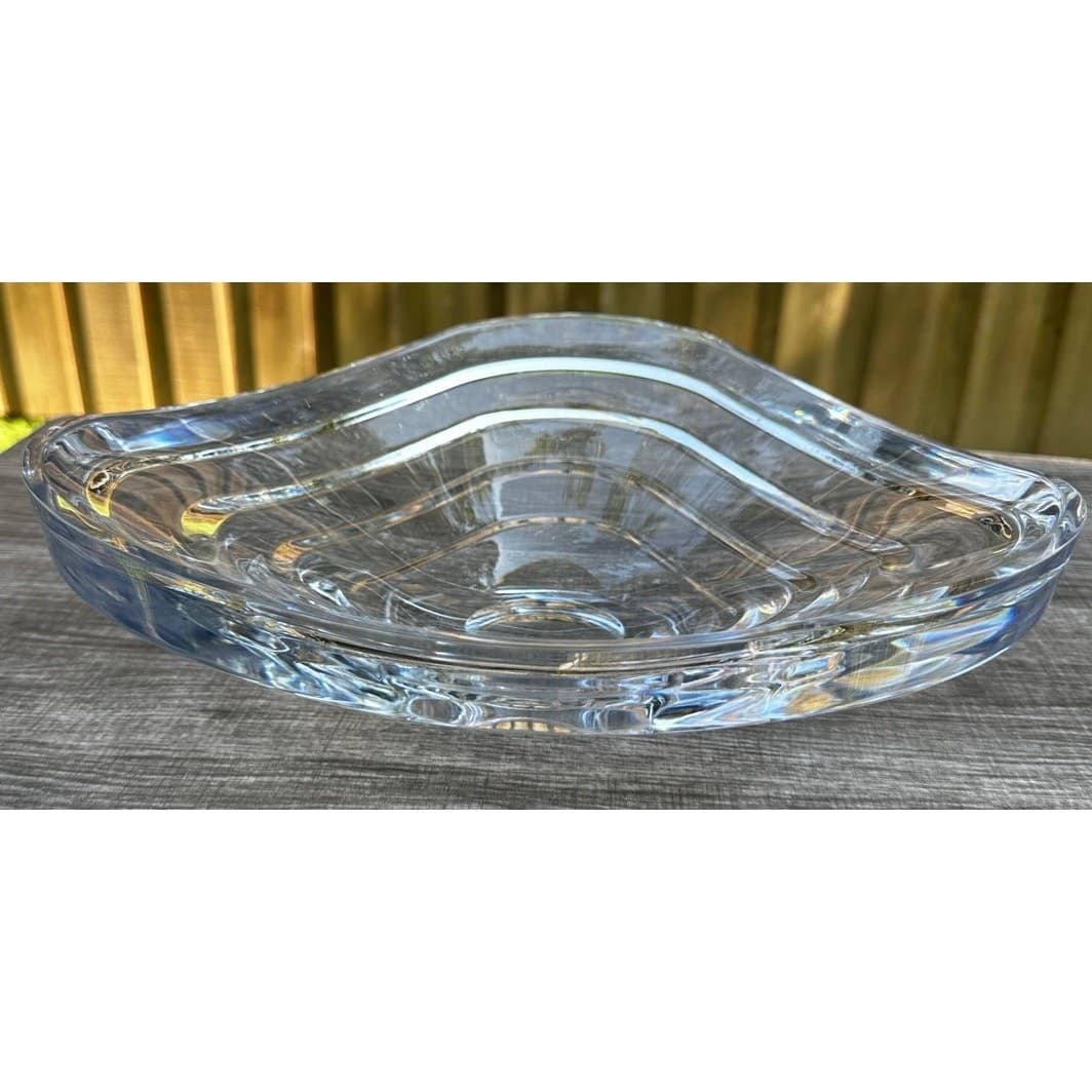 Ricci Casa Collection Caprice Art Deco Modern 24% Lead Crystal Bowl-Slovenia - Thumbnail 3