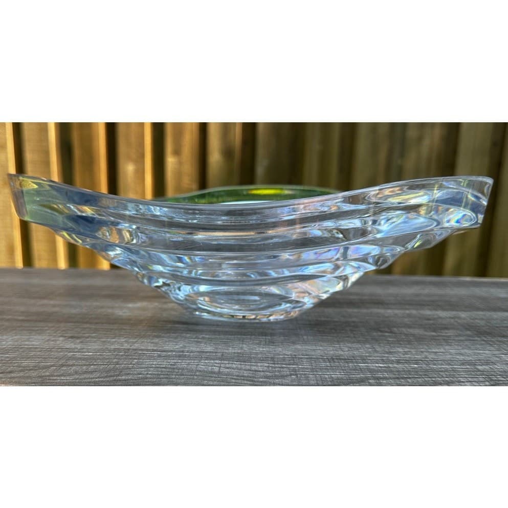 Ricci Casa Collection Caprice Art Deco Modern 24% Lead Crystal Bowl-Slovenia - Thumbnail 6