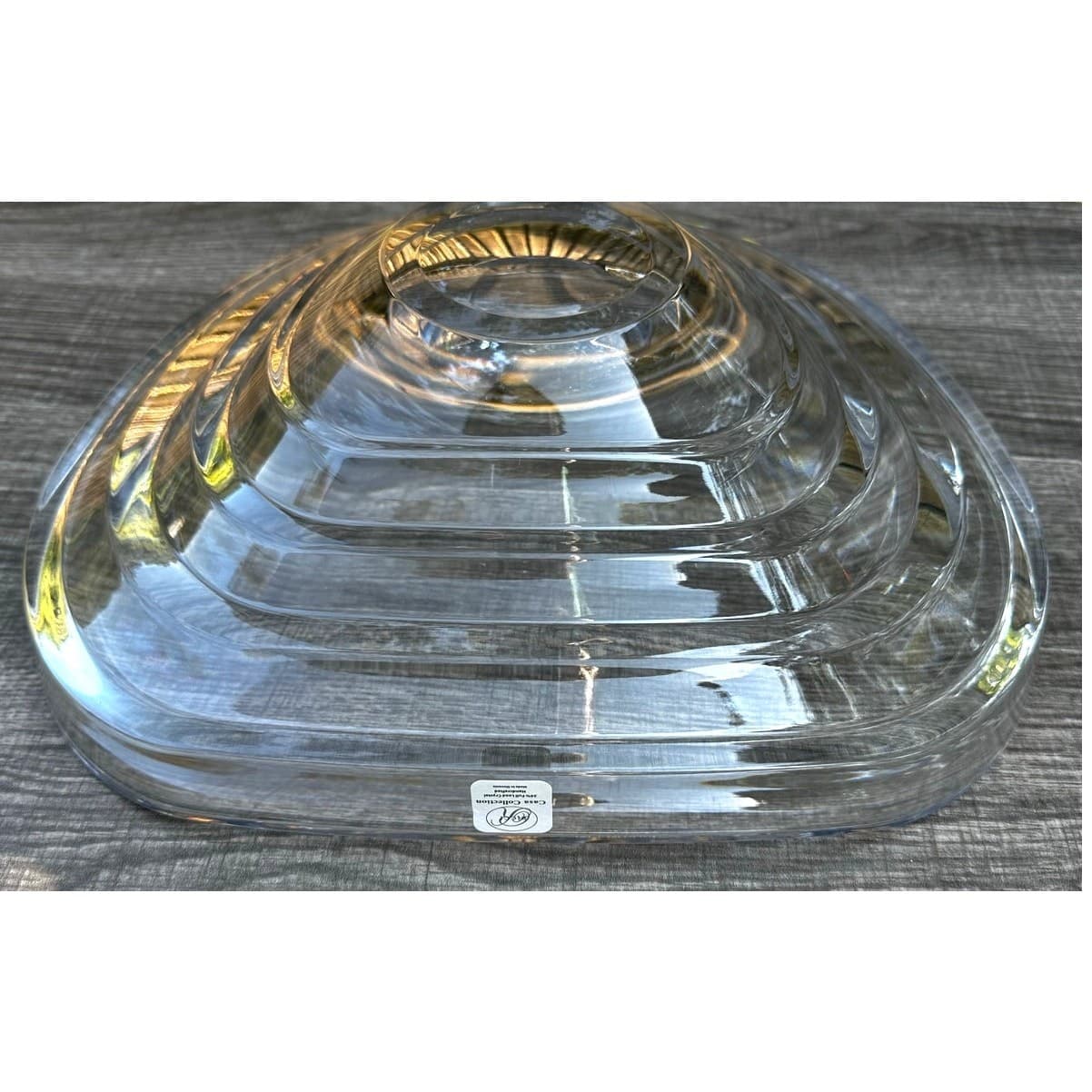 Ricci Casa Collection Caprice Art Deco Modern 24% Lead Crystal Bowl-Slovenia - Thumbnail 4