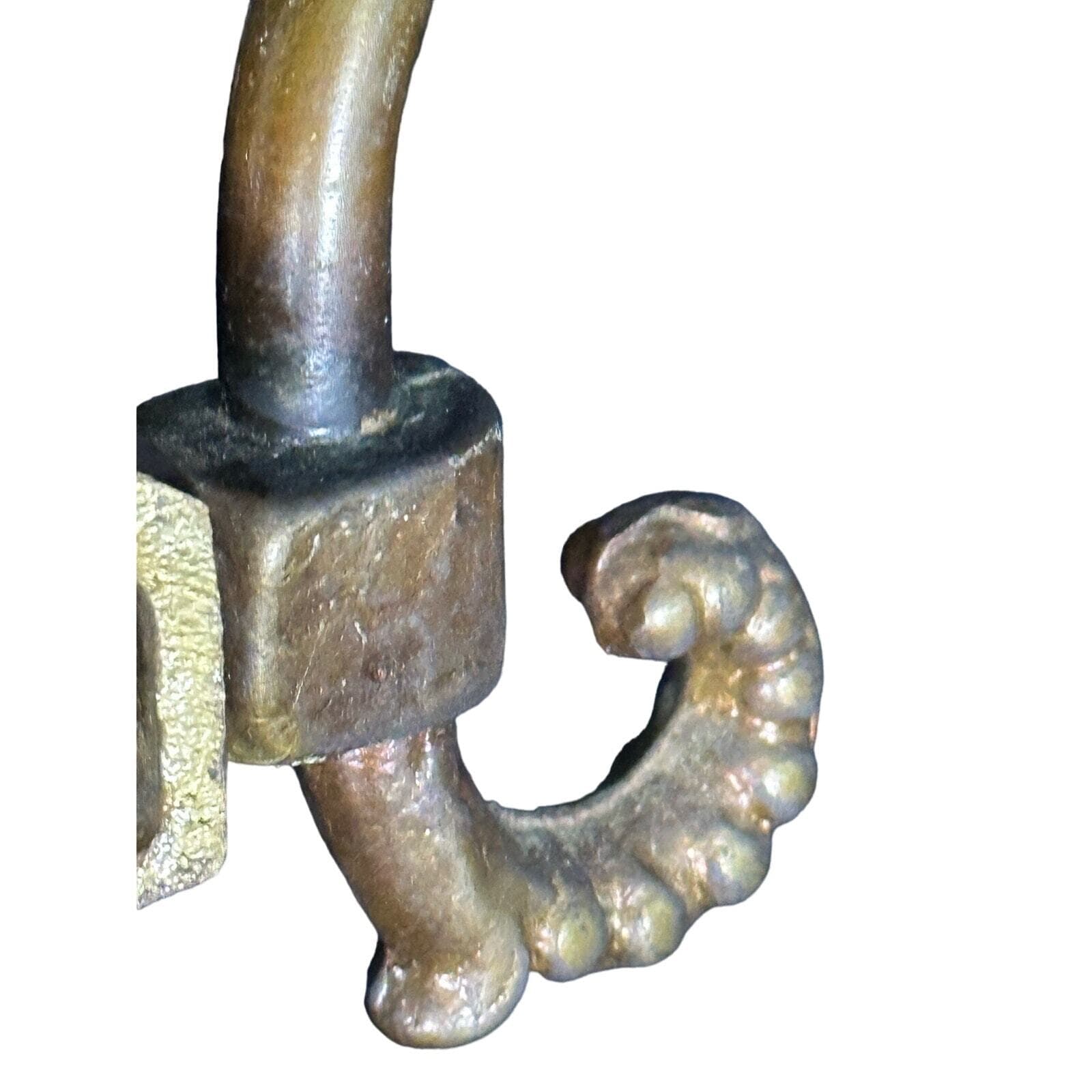 Antique Traditional Dolphin Design Two Candle Brass Wall Sconce-Set of Two! - Thumbnail 17