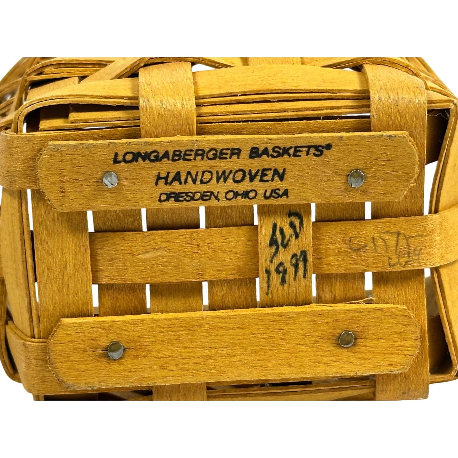 Longaberger 1999 Rare Hanging Oregano Basket with Plastic Protector! - Thumbnail 8