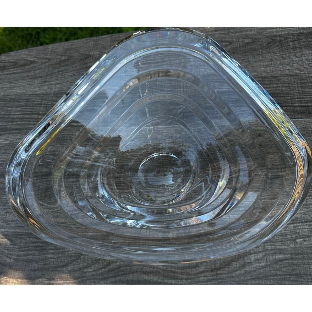 Ricci Casa Collection Caprice Art Deco Modern 24% Lead Crystal Bowl-Slovenia - Thumbnail 7