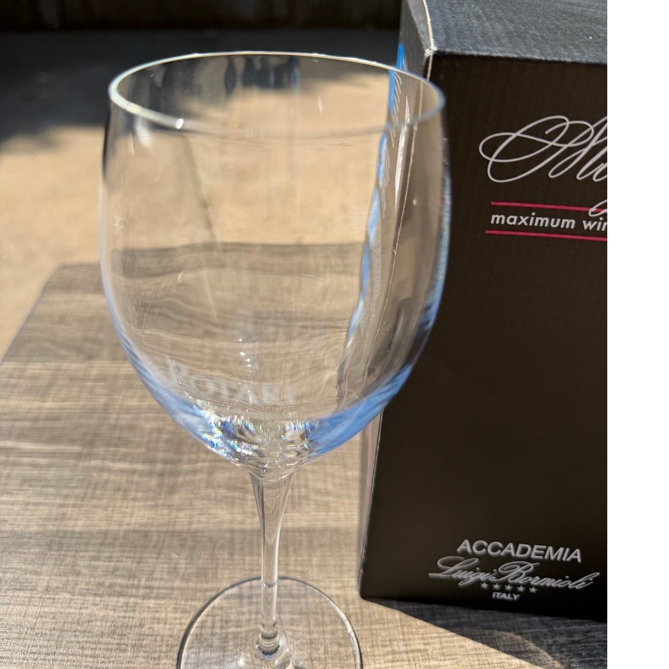 Luigi Bormioli Accademia Magnifico Small Wine Glasses Rotari Italy Set of 6 NIB - Thumbnail 8