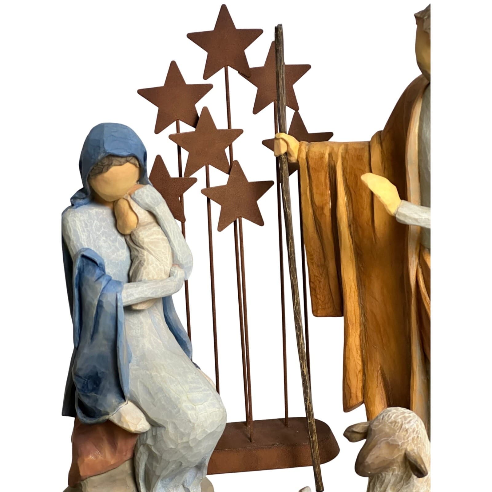 Willow Tree by Susan Lordi Rare 14-Piece Large 14.5" Tall Nativity Star Backdrop - Thumbnail 4