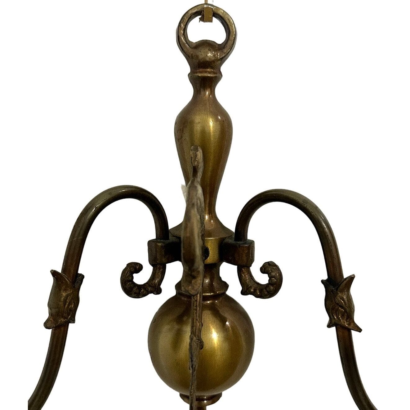 Antique Traditional Dolphin Design Two Candle Brass Wall Sconce-Set of Two! - Thumbnail 6