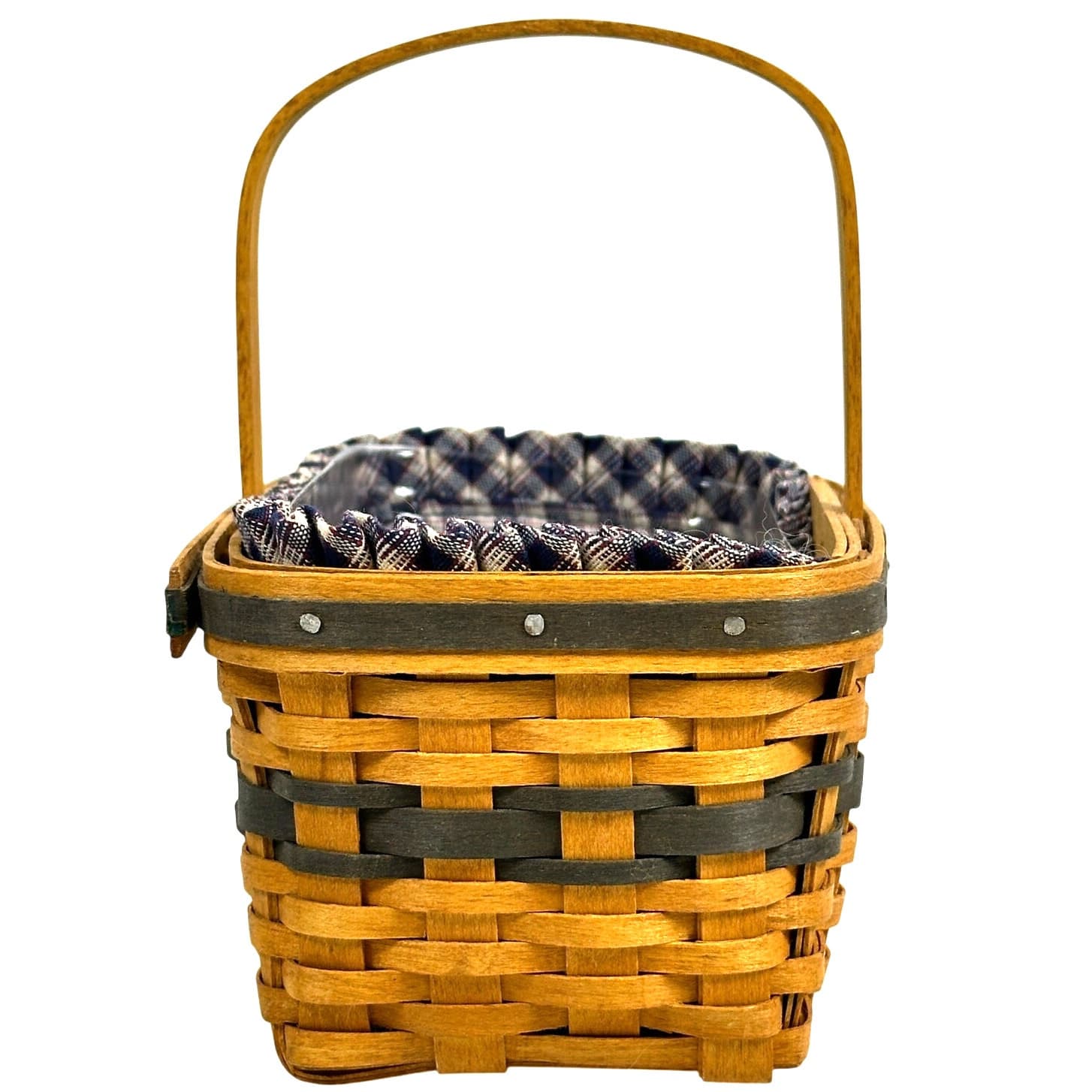 Longaberger 1996 J.W. Collection Miniature Market Basket & Plastic Protector - Thumbnail 4