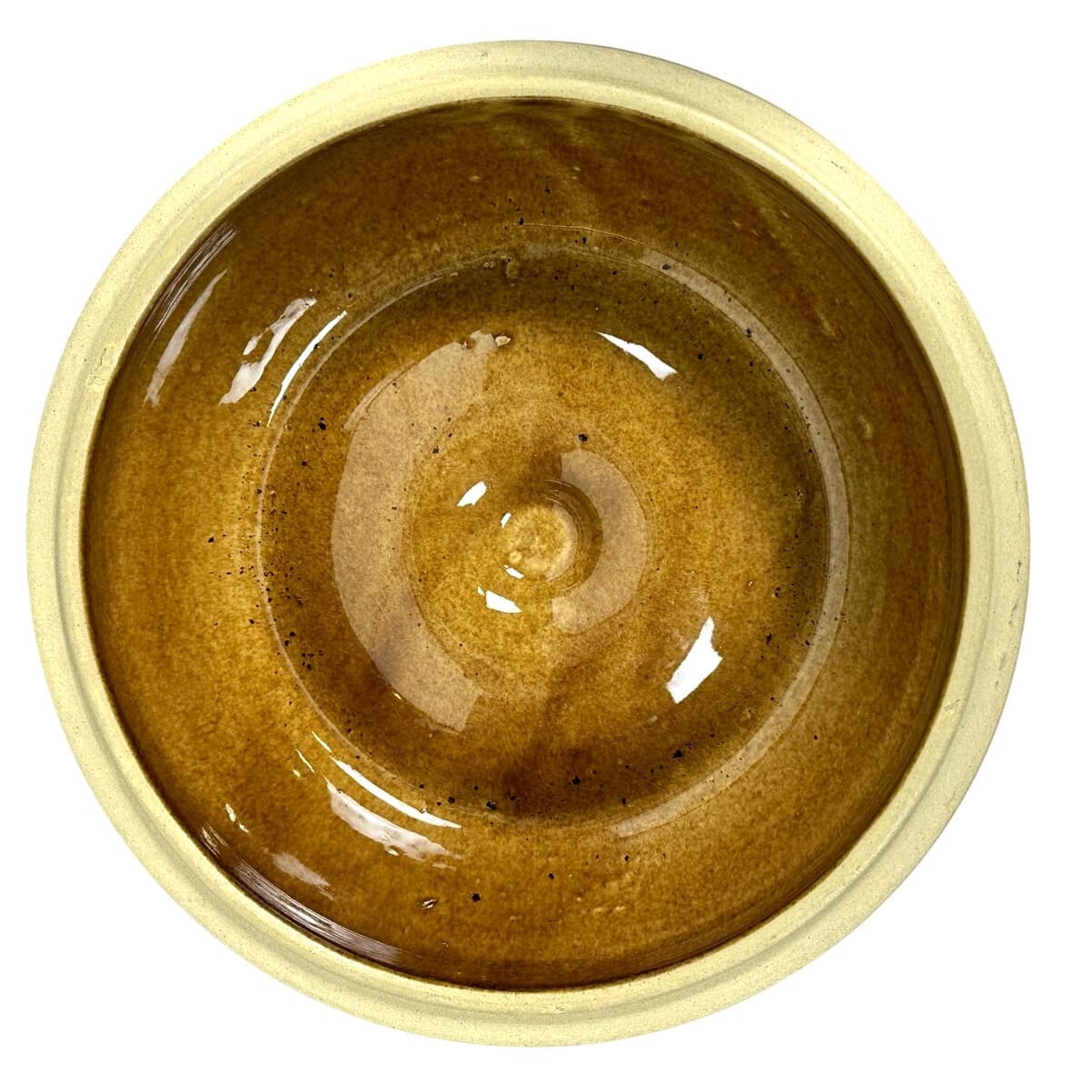 Mid 20th Century USA 9" Round Tureen Bowl Casserole w/Lid Brown Shingle Pattern - Thumbnail 6