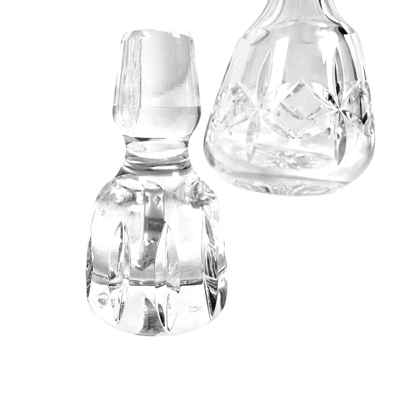 Heavy Clear Lead Crystal Decanter Ground Glass Stopper-Excellent! - Thumbnail 5