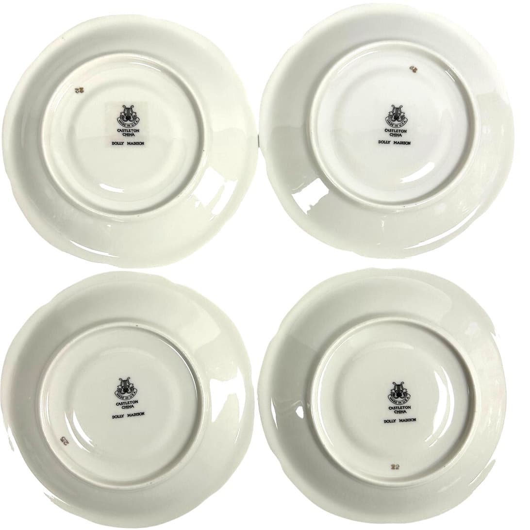 Castleton China Dolly Madison-Set of Four Saucers 6.25" Diameter-Excellent! - Thumbnail 5