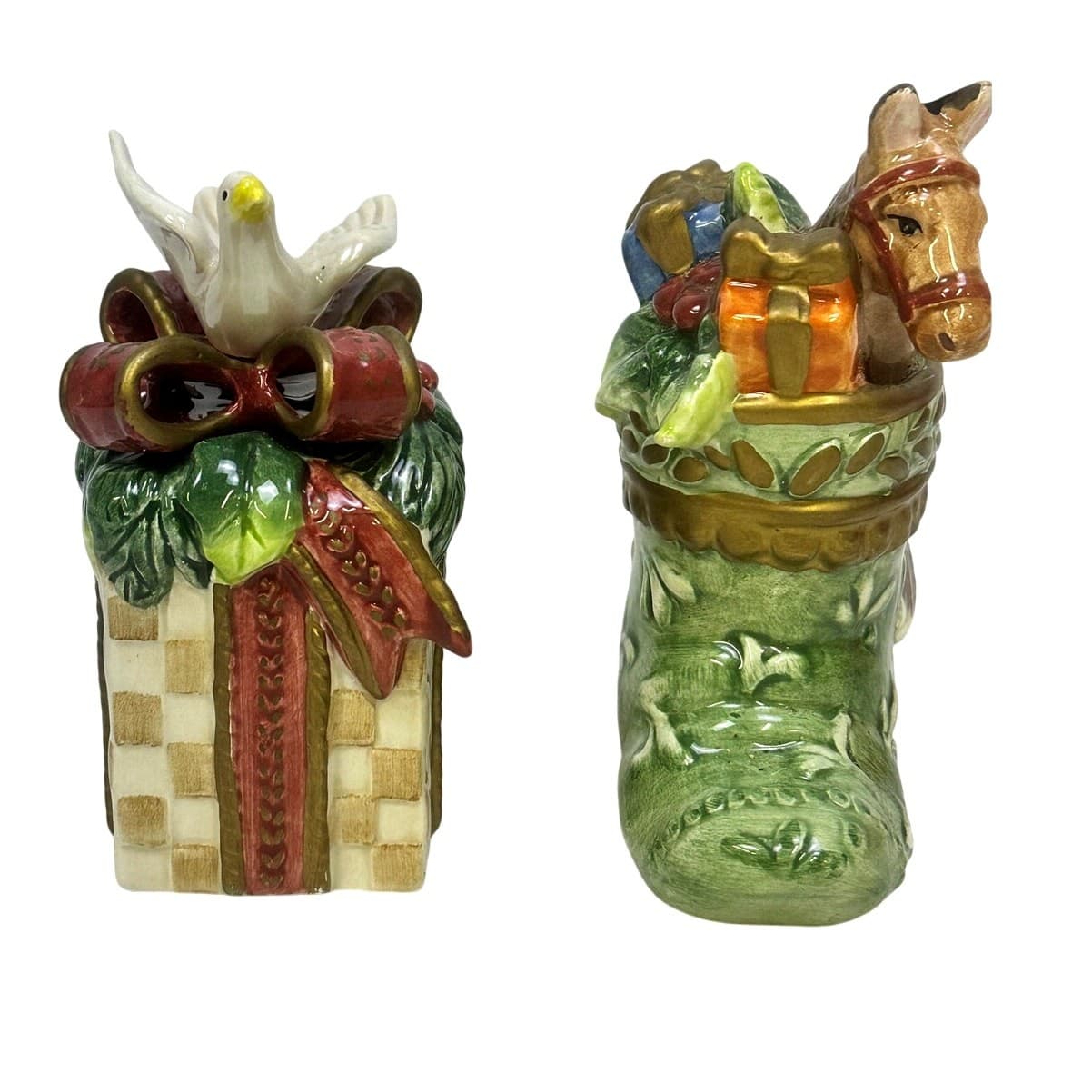 Fitz and Floyd Classics 'Gregorian' 2005 Salt/Pepper Shaker Set-in Box-Excellent - Thumbnail 3