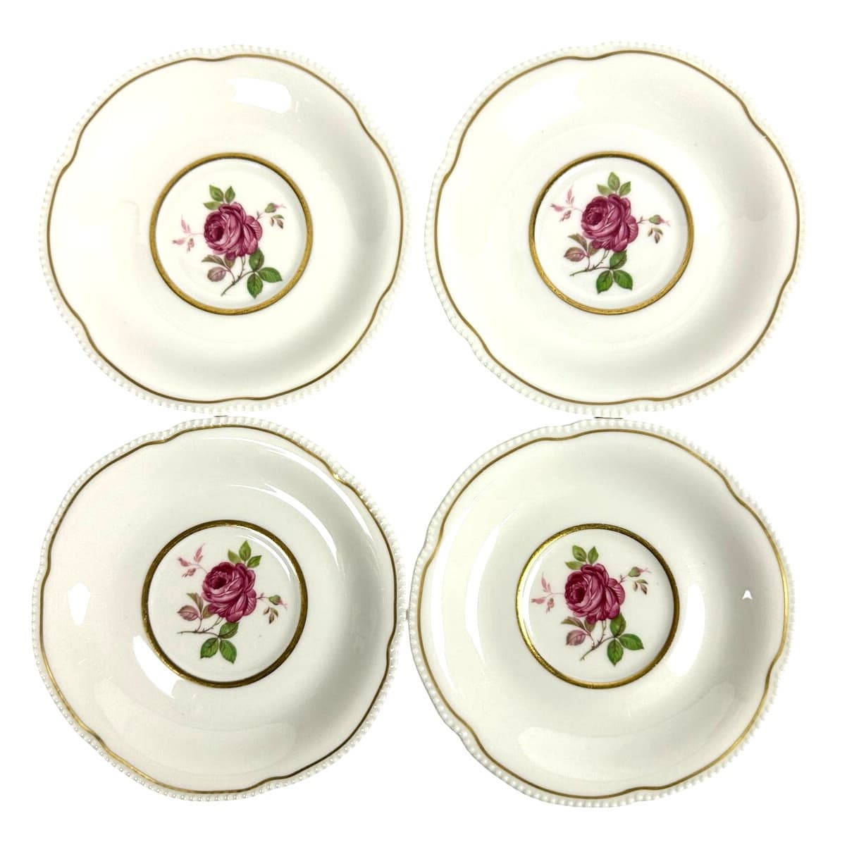 Castleton China Dolly Madison-Set of Four Saucers 6.25" Diameter-Excellent! - Thumbnail 2